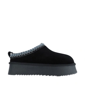 Dámske kožené sólo Soprani Couture Sabot fur Hugh Platform black SSW421P22 53 women's