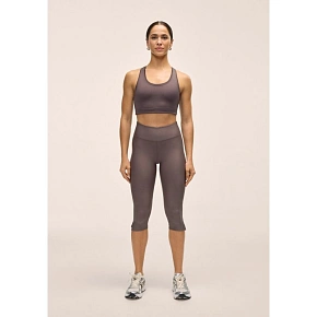 Dámske tréningové legíny CASALL Capri Slit Regular Waist Tights, šedá farba Dámske tréningové legíny CASALL Capri Slit Regular Waist Tights, šedá farba