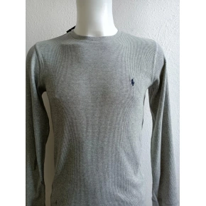 Pánske tričko s dlhým rukávom 714687799003 grey - Ralph Lauren