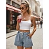 Dámske džínsové šortky SY0552 modré  - FashionStreet
