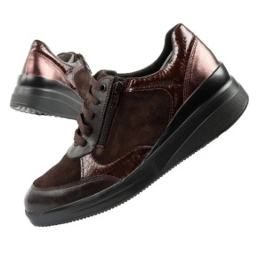 Scholl Emma Laces Dámske športové kožené hnedé dámske platformy