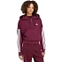 Dámska mikina adidas Essentials 3-Stripes z francúzskeho froté so štvrtinovým zipsom, bordová, KF8316
