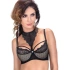 Dámska polopriliehavá push-up podprsenka Black with Body - Pink