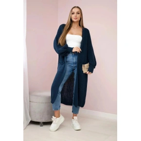 Dámsky dlhý sveter IT-8 Tmavomodrá - K-Fashion