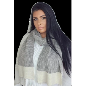 Dámska šál MEGAN sivá-béžová - Kamea