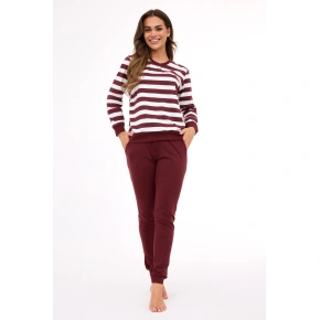 Dámske pyžamo MOLLY 3 635/468 Bordeaux s ecru - Cornette