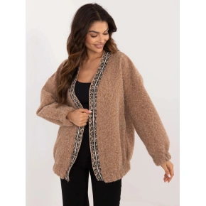 Dámsky sveter / bunda DHJ NA A8500.11P Brown melange - FPrice