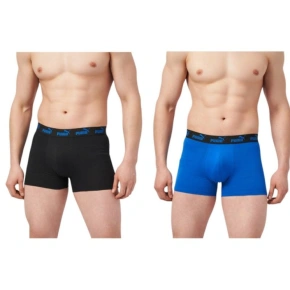 Pánske boxerky Puma 2-Pack Blue Black Comfortable Cotton