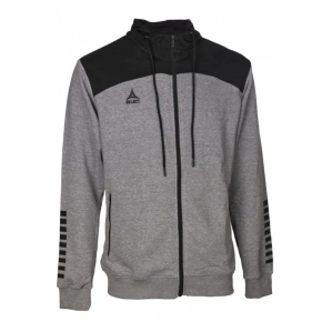 Select Oxford Zip Hoodie U T26-01811 šedá/čierna mikina