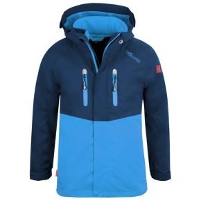 TrollKids Detská bunda Bryggen 3v1 Bunda do dažďa s kapucňou Blue (418-110)