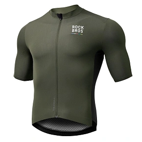 Cyklistický dres Rockbros 15220004004 ROAD TO SKY, pánsky, s krátkym rukávom, veľkosť L – zelený Cyklistický dres Rockbros 15220004004 ROAD TO SKY, pánsky, s krátkym rukávom, veľkosť L – zelený