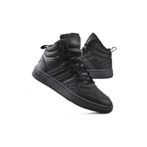 Pánske športové členkové topánky Hoops 3.0 Mid Wtr GW6421 Black - Adidas
