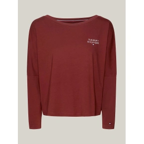 Dámske tričko s dlhým rukávom UW0UW04153 DW5 bordová - Tommy Hilfiger
