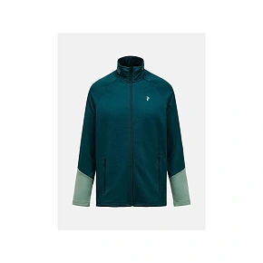 Pánska mikina PEAK PERFORMANCE M Rider Essentials Midlayer Zip Jacket, zelená farba Pánska mikina PEAK PERFORMANCE M Rider Essentials Midlayer Zip Jacket, zelená farba