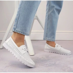 Dámske mokasíny 7872 WH White - VINCEZA