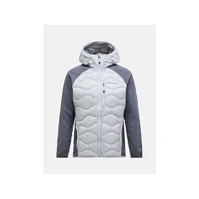 Pánska péřová bunda PEAK PERFORMANCE M Helium Down Hybrid Hood, sivá Pánska péřová bunda PEAK PERFORMANCE M Helium Down Hybrid Hood, sivá
