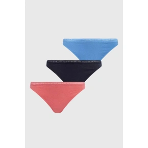 Dámske tangá 3Pack UW0UW04890 0V6 Pink/Blue/Black - Tommy Hilfiger