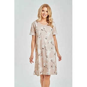 Dámska nočná košeľa 3538 Fiore beige - Taro