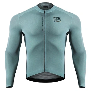 Cyklistický dres Rockbros 15120015018 ROAD TO SKY, pánsky, s dlhým rukávom, veľkosť L – šedomodrý Cyklistický dres Rockbros 15120015018 ROAD TO SKY, pánsky, s dlhým rukávom, veľkosť L – šedomodrý
