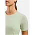 Koszulka damska Odlo MERINO 160 BL TOP crew neck s/s zielona