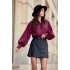Krátka koženková sukňa SPO0052 čierna - Roco Fashion