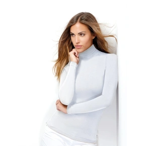 Dámske tričko so stojačikom Maglia Lupetto 212057 White - Intimidea