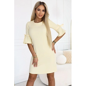 Dámske šaty 217-12 NEVA pastelová žltá - Numoco