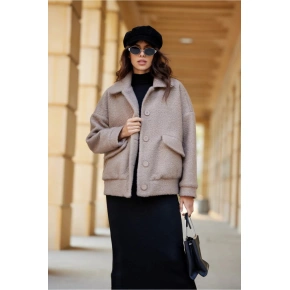 Dámska bunda KUR0027 hnedá - Roco Fashion