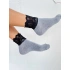 Dámske ponožky 1061 Grey with black - Milena