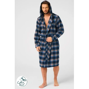 Pánsky župan MGL 431 Modrý s hnedou - KEY