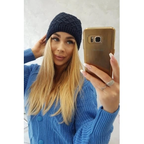 Fleecová čiapka K204 tmavomodrá - Oliwier