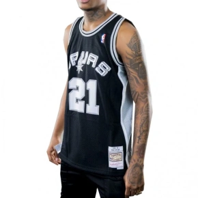 Mitchell & Ness NBA Swingman San Antonio Spurs Tim Duncan dres SMJYGS18208-SASBLCK98TDU pánske Mitchell & Ness NBA Swingman San Antonio Spurs Tim Duncan dres SMJYGS18208-SASBLCK98TDU pánske