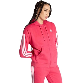 Dámska mikina adidas Essentials 3-Stripes Full-Zip Fleece Hoodie, ružová, KF6272 Dámska mikina adidas Essentials 3-Stripes Full-Zip Fleece Hoodie, ružová, KF6272