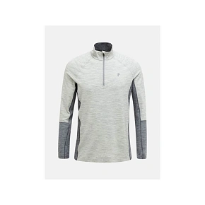 Termoaktívna mikina Peak Performance Magic Half Zip Wool-Blend BL – stredne sivá melírovaná/sivá melírovaná, veľkosť: L Termoaktívna mikina Peak Performance Magic Half Zip Wool-Blend BL – stredne sivá melírovaná/sivá melírovaná, veľkosť: L