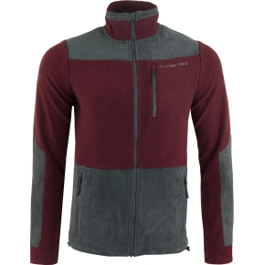 Pánska mikina CLEW merlot purple-grey - Alpine Pro