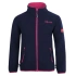 Trollkids Oppdal Jacket XT dievčenská fleecová bunda so zipsom v tmavo modro-ružovej farbe (415-114)