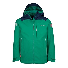 Trollkids Detská bunda Bergen pepper green/navy (610-327) detská bunda do dažďa pre chlapcov/dievčatá
