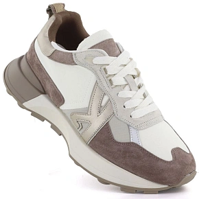 Dámska kožená športová obuv beige Kobbo 66954
