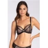 Dámska podprsenka NANCY 01 Black with beige - Gatta
