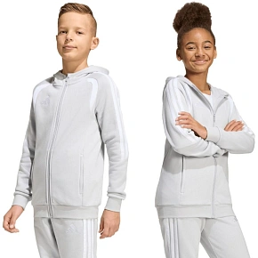 Detská mikina adidas Tiro 26 League Sweat Full Zip Hoodie šedá KF3323 Detská mikina adidas Tiro 26 League Sweat Full Zip Hoodie šedá KF3323