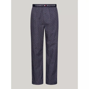 Pánske pyžamové nohavice UM0UM02993 02E tm. modrá potlač - Tommy Hilfiger