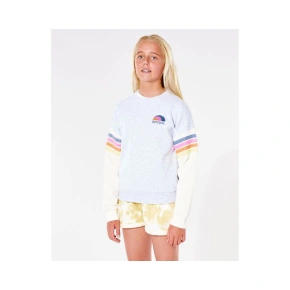 RIP CURL Surf Revival Crew Sweatshirt - Dievča - svetlo šedá RIP CURL Surf Revival Crew Sweatshirt - Dievča - svetlo šedá