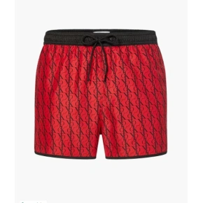 Pánske kúpacie kraťasy - KM00738 - 0KP - červená/čierna - Calvin Klein