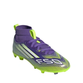Detské kopačky F50 Club TF Mid Jr JI0039 Purple with Green - Adidas Detské kopačky F50 Club TF Mid Jr JI0039 Purple with Green - Adidas