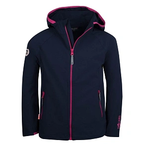 Trollkids Dievčenská elastická bunda Kvalvika navy/magenta (329-114)