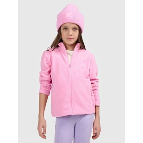 Dievčenský bežný fleece s kapucňou 4F 4FJRSS26TFLEF507-56S