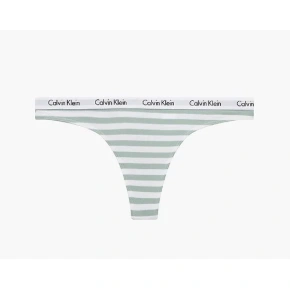 Dámske tangá D1617E 5XD biela/zelená - Calvin Klein