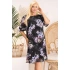 Dámske šaty SC331 čierne s kvetmi - Karko