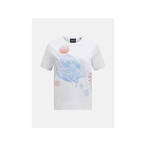 Tričko PEAK PERFORMANCE Explore Graphic Tee Women, biele Tričko PEAK PERFORMANCE Explore Graphic Tee Women, biele