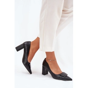Dámske lodičky na podpätku 55-A36 čierne - Givana